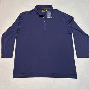 Ralph Lauren Performance Men's Long Sleeve Polo Shirt Size XXL Navy Classic Fit
